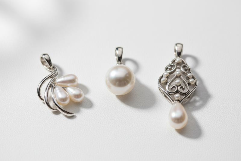 pearl-silver-pendents
